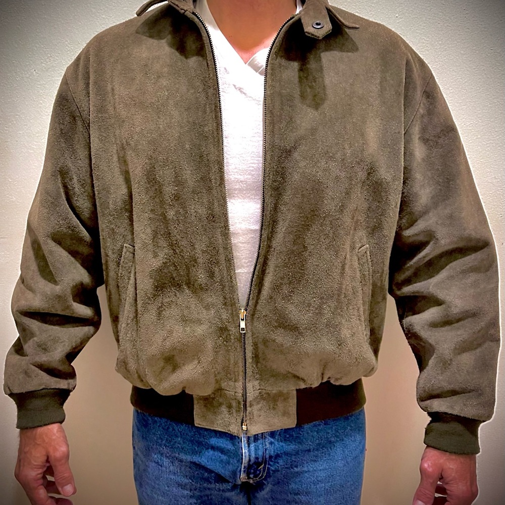 Ralph Lauren  Vintage leather/suede med.jacket, tan color great condition,